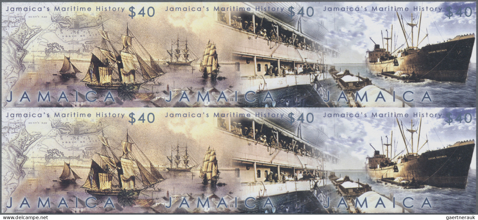 Jamaica: 1995/2008. Collection Containing 1811 IMPERFORATE Stamps (inclusive Som - Giamaica (1962-...)