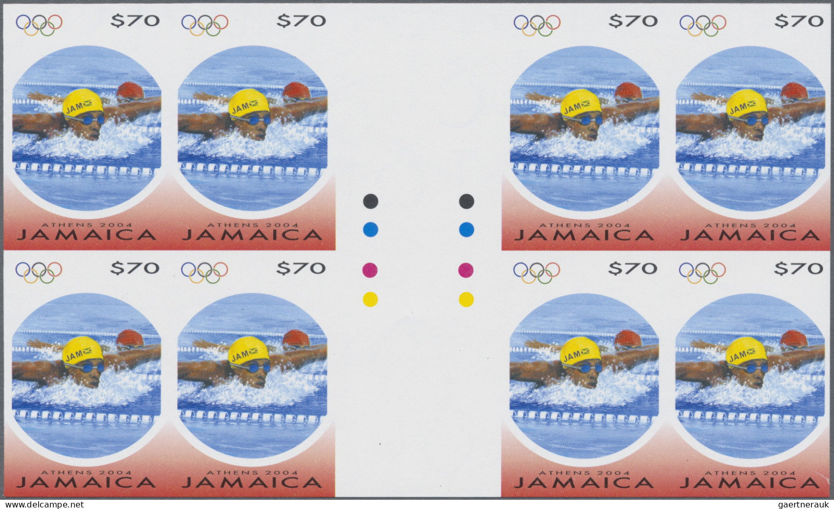 Jamaica: 1995/2008. Collection Containing 1811 IMPERFORATE Stamps (inclusive Som - Giamaica (1962-...)