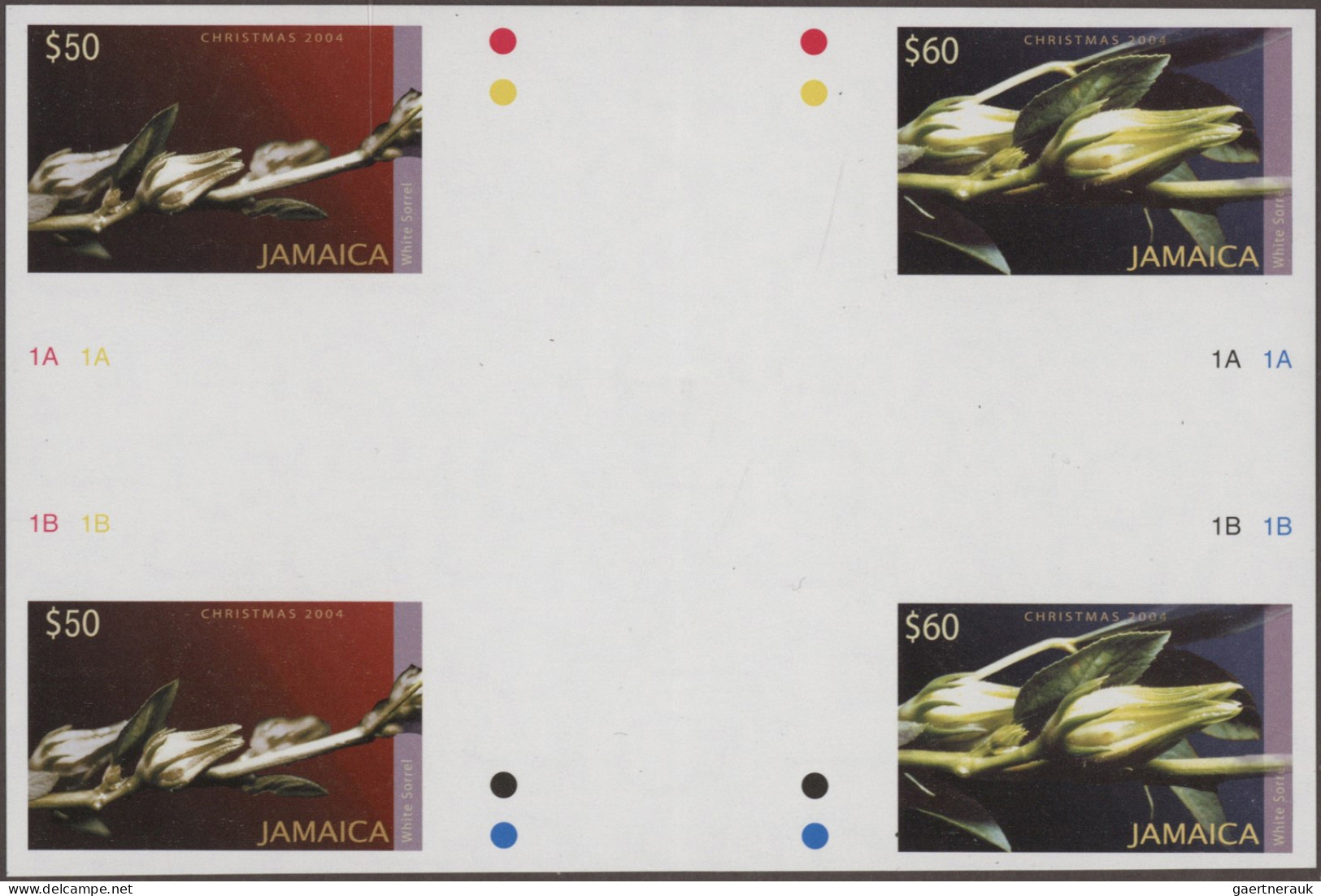 Jamaica: 1995/2008. Collection containing 1811 IMPERFORATE stamps (inclusive som