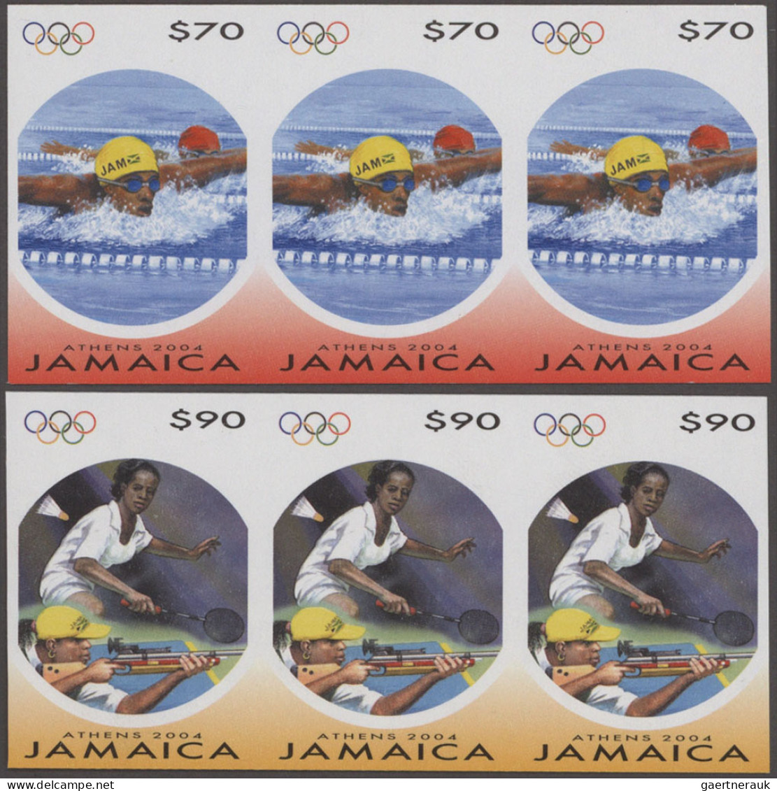 Jamaica: 1995/2016. Collection Containing 10131 IMPERFORATE Stamps And 109 IMPER - Giamaica (1962-...)