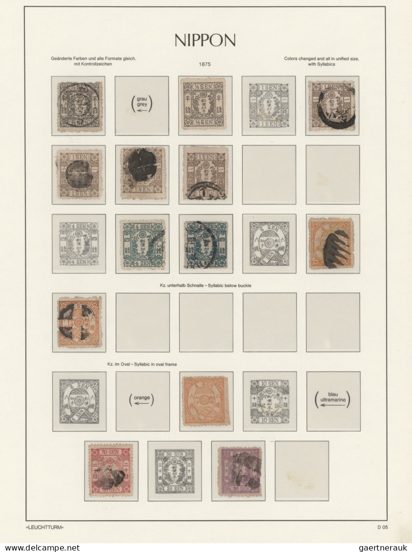 Japan: 1872/1941, Mainly Used Collection On Preprinted Hingeless Lighthouse Page - Autres & Non Classés