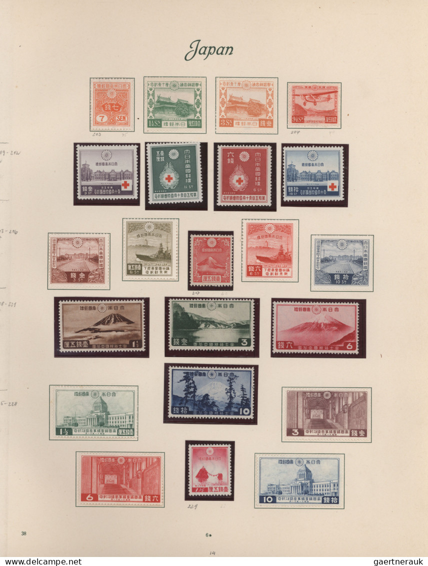 Japan: 1872/1944, mint inc. some MNH and used collection, double collected, on b