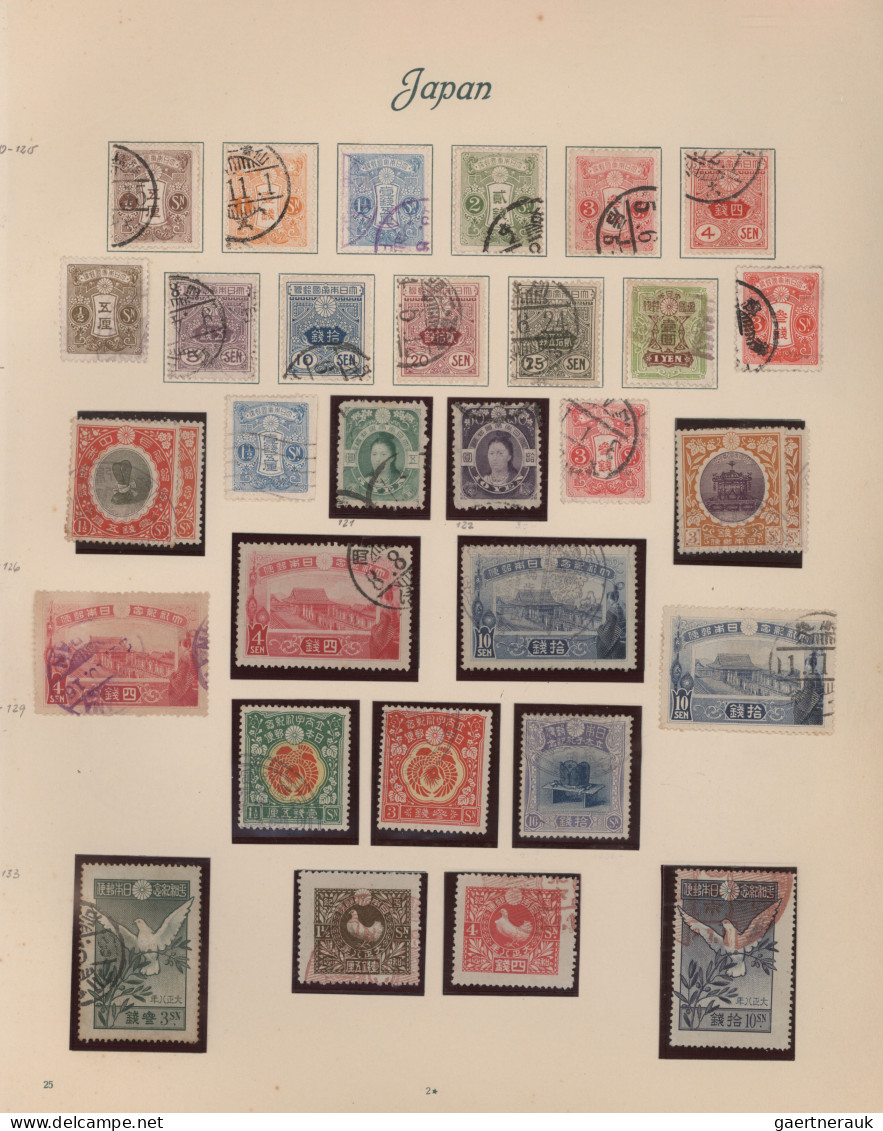 Japan: 1872/1944, mint inc. some MNH and used collection, double collected, on b