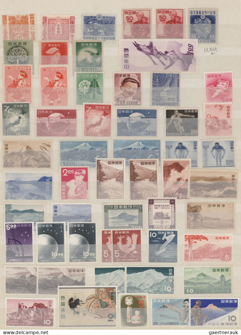 Japan: 1872/1965 (ca.), unused mint inc. MNH and some NG. Also group of 1950s/70