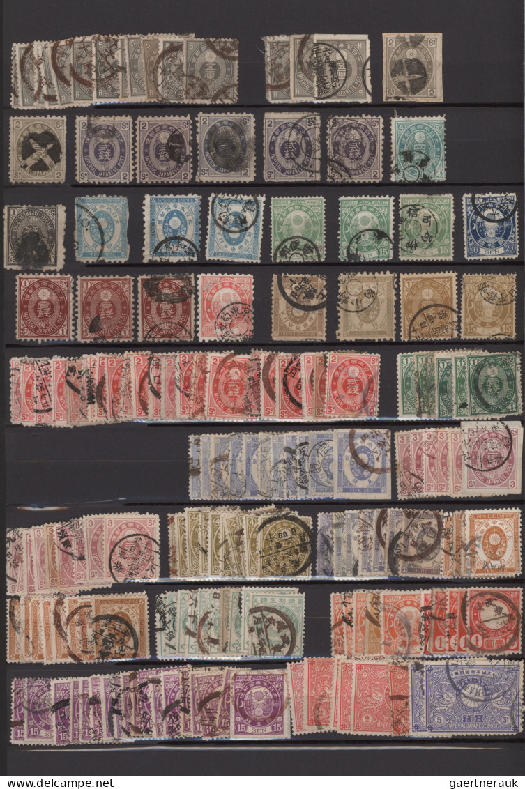 Japan: 1874/1981 (ca.), Mint And Used In Two Large Stockbooks Plus Stockcards, I - Andere & Zonder Classificatie