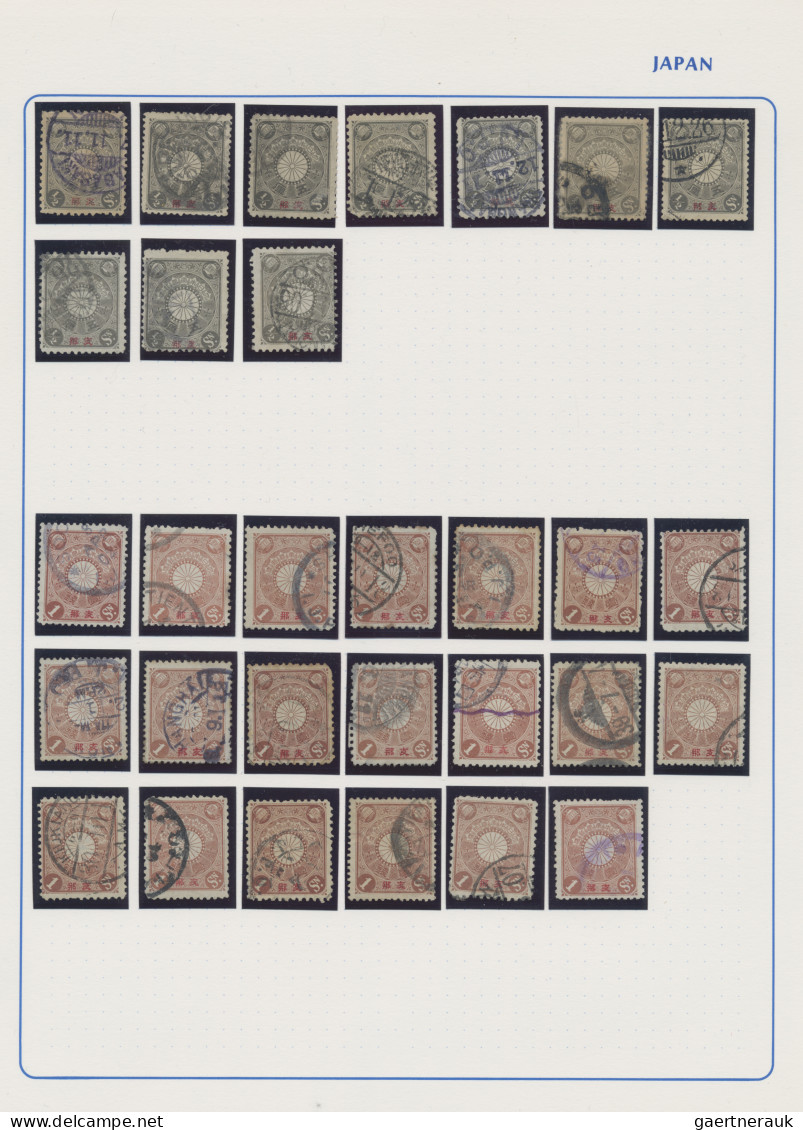 Japanese Post In China: 1900/1906, 5 R.-1 Y., Apprx. 213 Used Copies With A Vari - 1943-45 Shanghái & Nankín