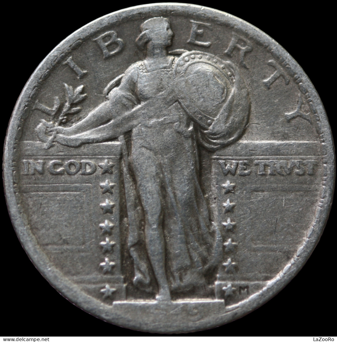 LaZooRo: United States Of America 1/4 Quarter Dollar 1919 VF / XF - Silver - 1916-1930: Standing Liberty