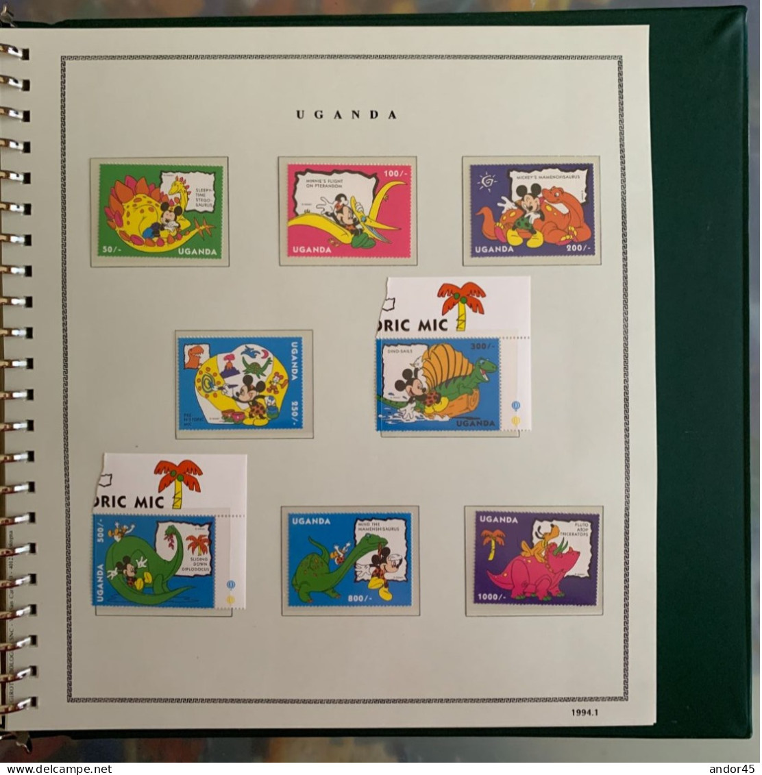 1994 ANNATA COMPLETA COLLEZIONE WALT DISNEY DA TUTTE LE PARTI DEL MONDO  MONTATA SU ALBUM CONTENENTE   FRANCOBOLLI SINGO - Collections (en Albums)