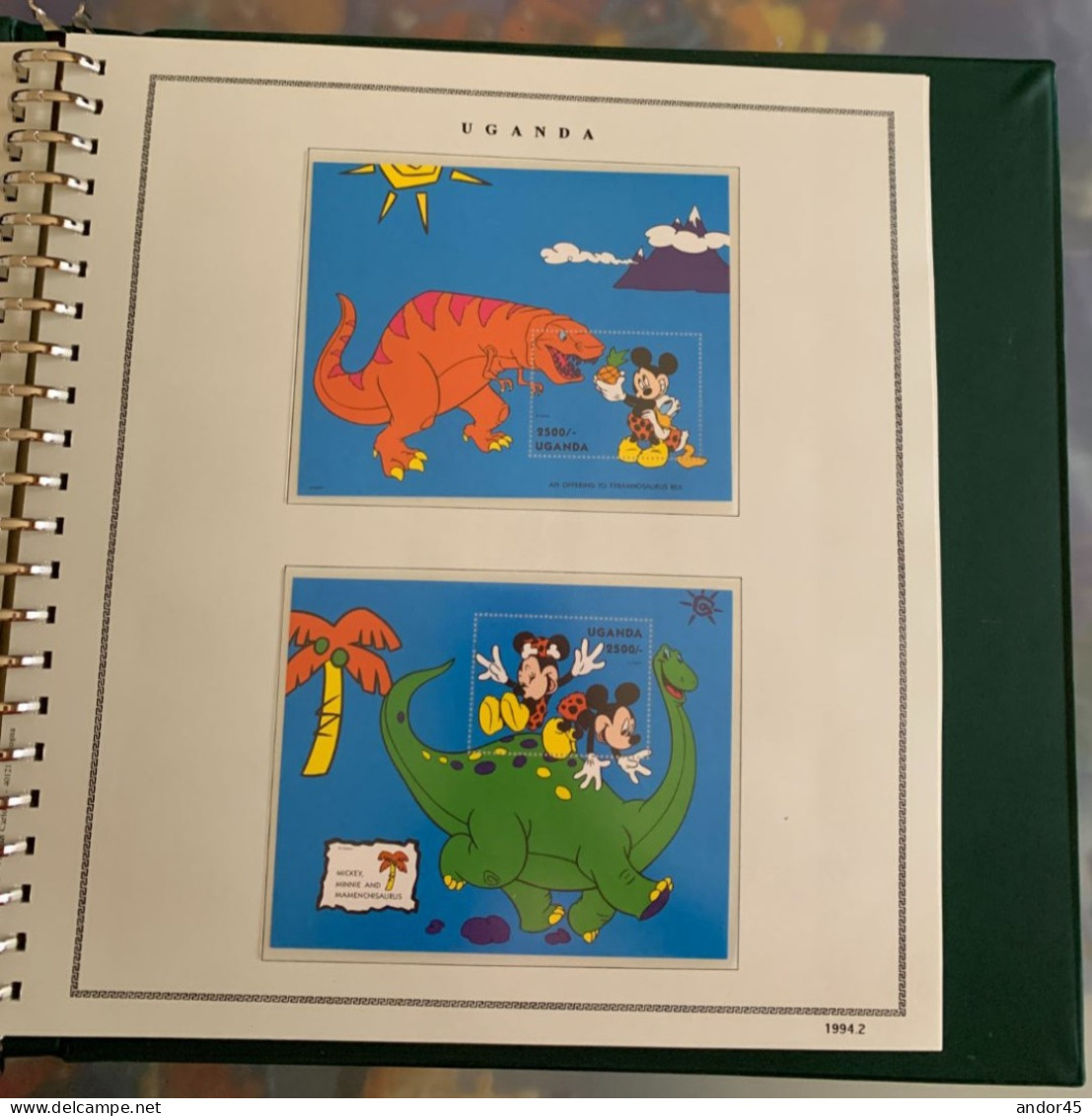 1994 ANNATA COMPLETA COLLEZIONE WALT DISNEY DA TUTTE LE PARTI DEL MONDO  MONTATA SU ALBUM CONTENENTE   FRANCOBOLLI SINGO - Collections (en Albums)