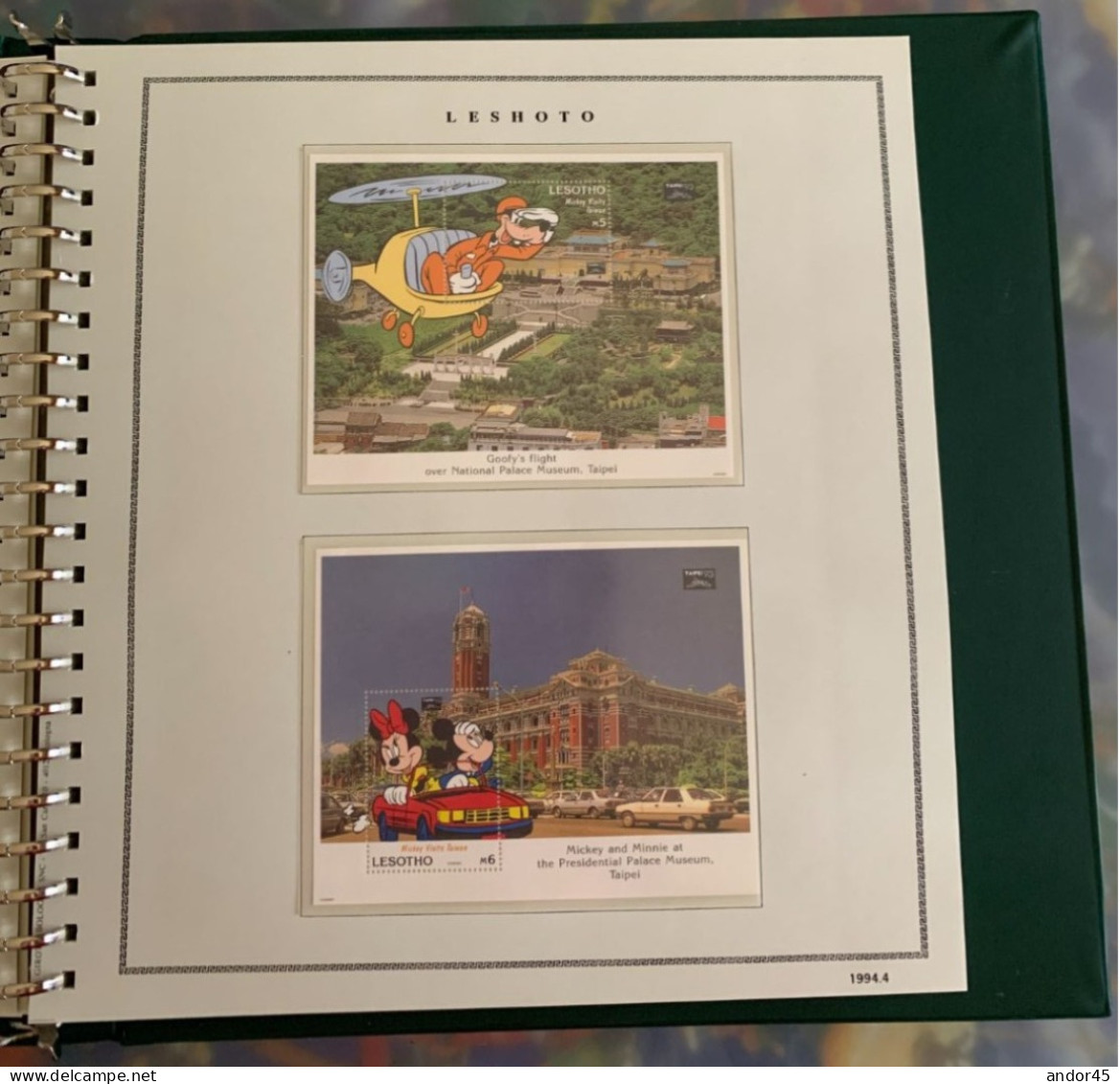 1994 ANNATA COMPLETA COLLEZIONE WALT DISNEY DA TUTTE LE PARTI DEL MONDO  MONTATA SU ALBUM CONTENENTE   FRANCOBOLLI SINGO - Collections (en Albums)