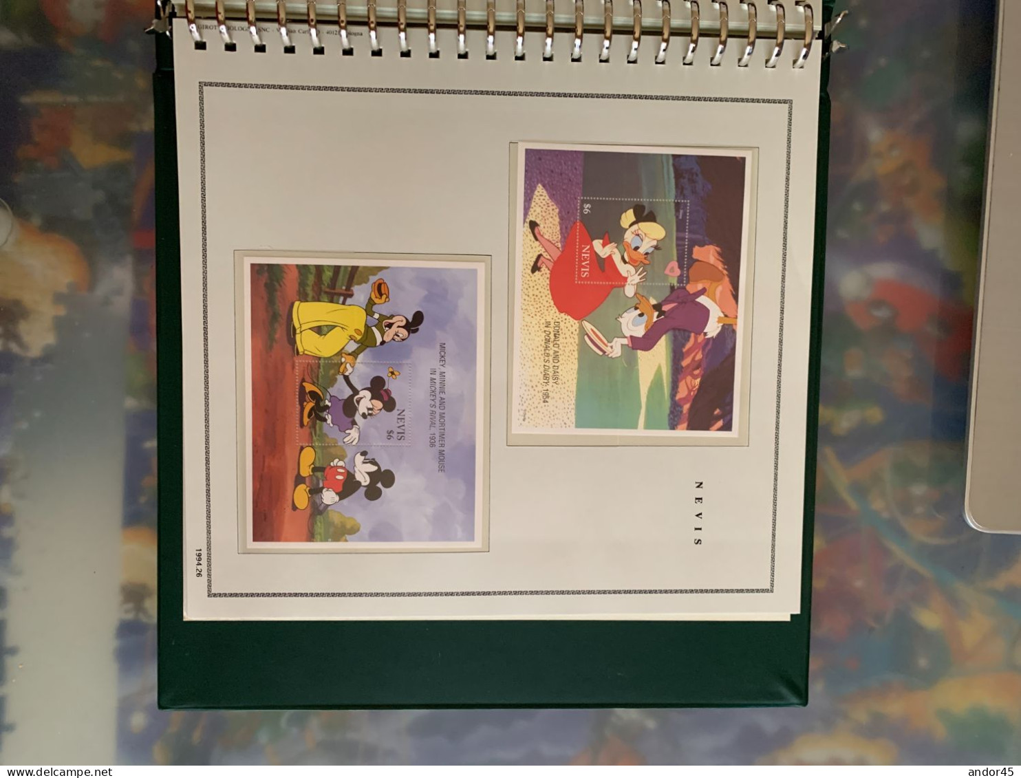 1994 ANNATA COMPLETA COLLEZIONE WALT DISNEY DA TUTTE LE PARTI DEL MONDO  MONTATA SU ALBUM CONTENENTE   FRANCOBOLLI SINGO