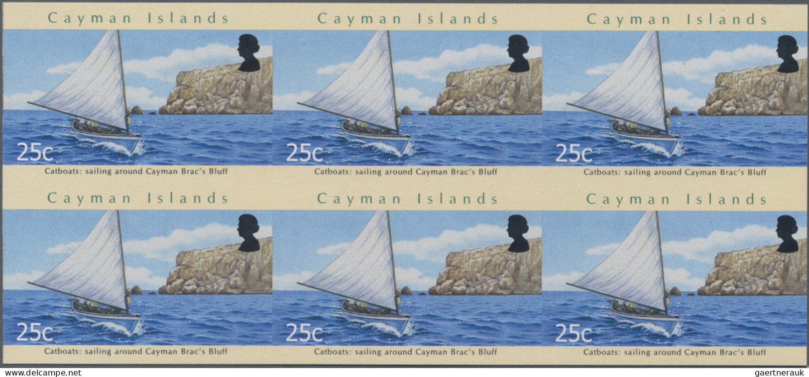 Cayman Islands: 2000/2013. Collection containing 1066 IMPERFORATE stamps (inclus