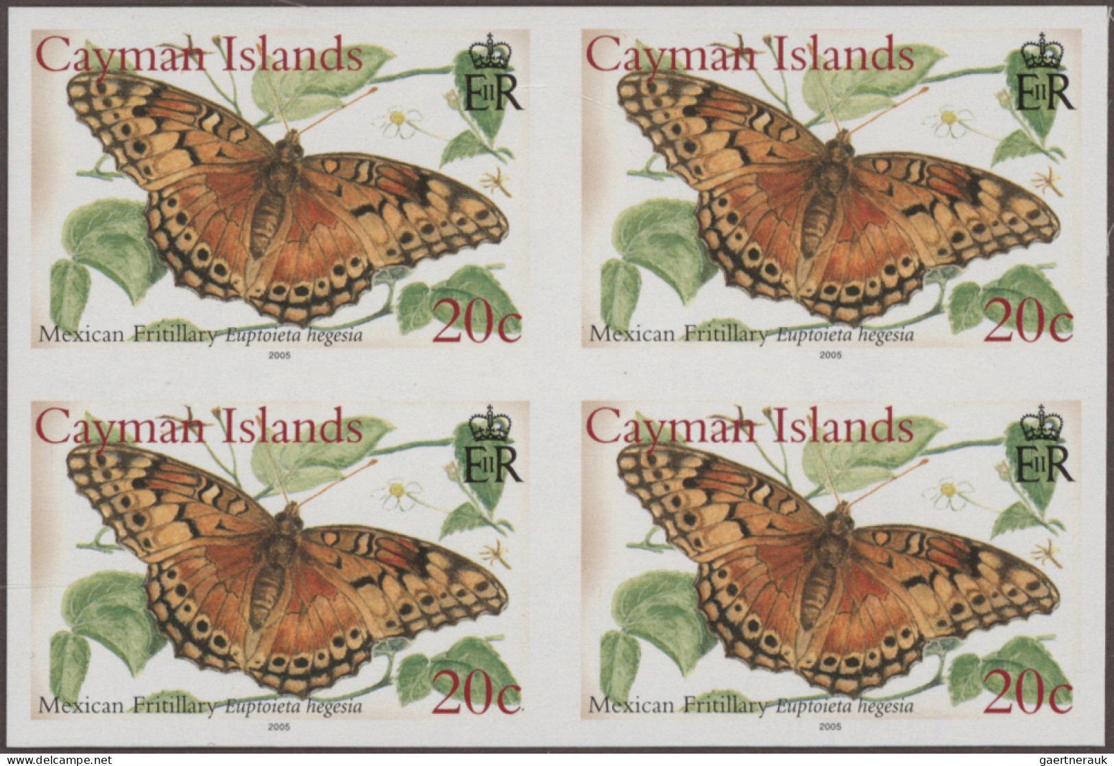 Cayman Islands: 2000/2013. Collection containing 1362 IMPERFORATE stamps (inclus