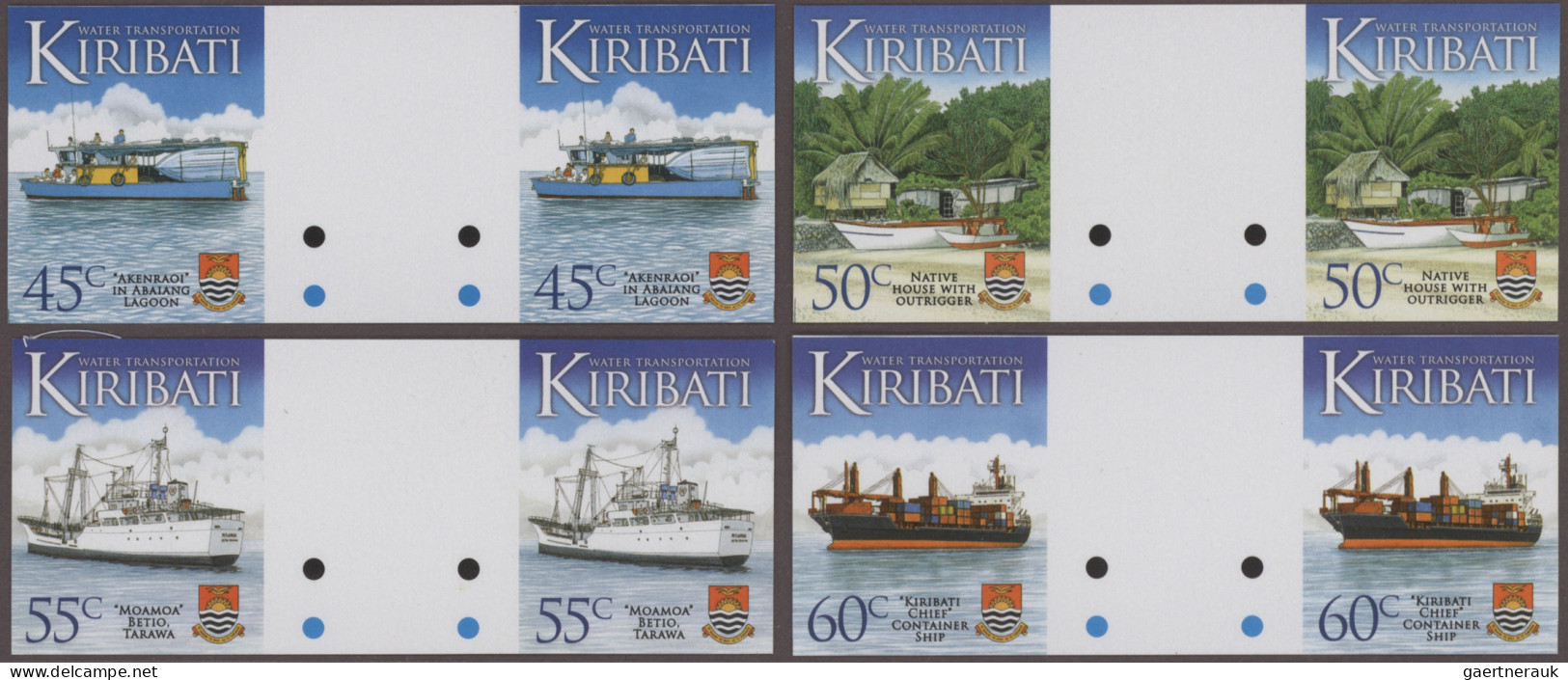 Kiribati: 2002/2013. Collection containing 987 IMPERFORATE stamps concerning var