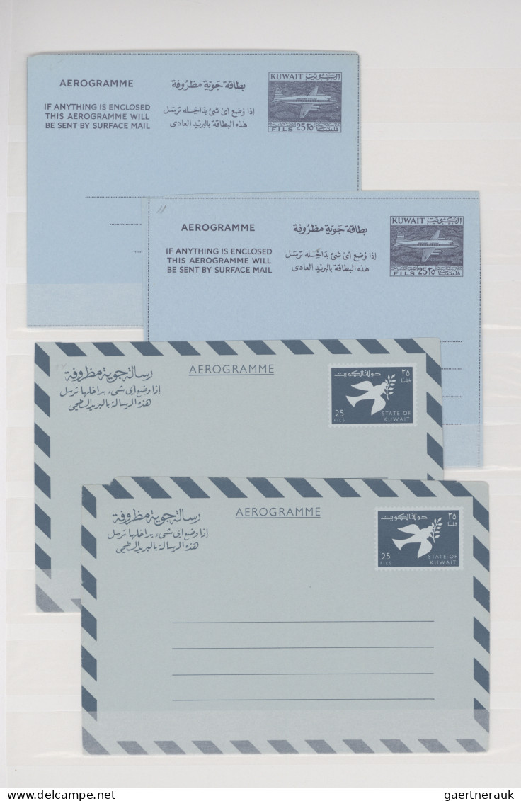 Kuwait: 1952/1982, collection of 46 mainly unused air letter sheets.