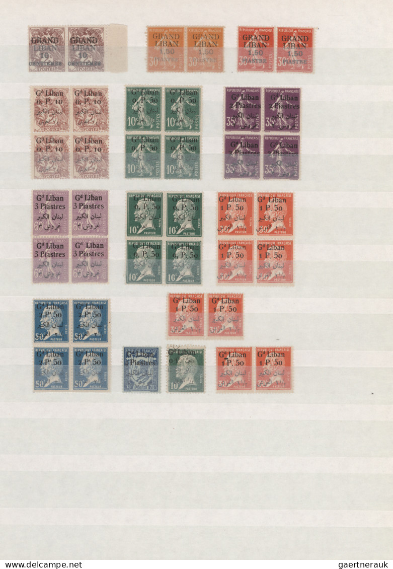 Lebanon: 1924/1929, Almost Exclusively Mint Assortment Of Apprx. 116 Stamps On S - Lebanon