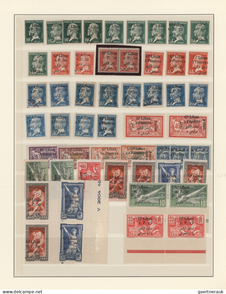 Lebanon: 1924/1930, OVERPRINTS, Almost Exclusively Mint Collection Of More Than - Libanon