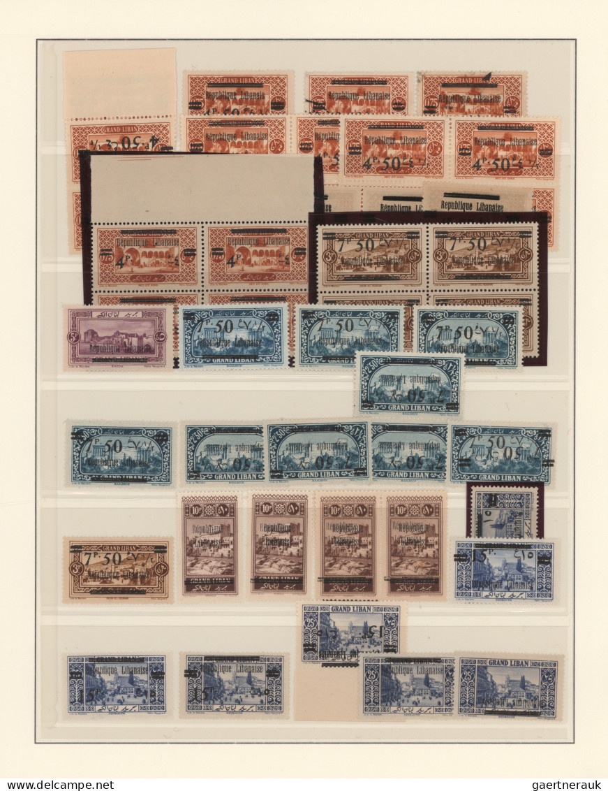 Lebanon: 1924/1930, OVERPRINTS, Almost Exclusively Mint Collection Of More Than - Liban