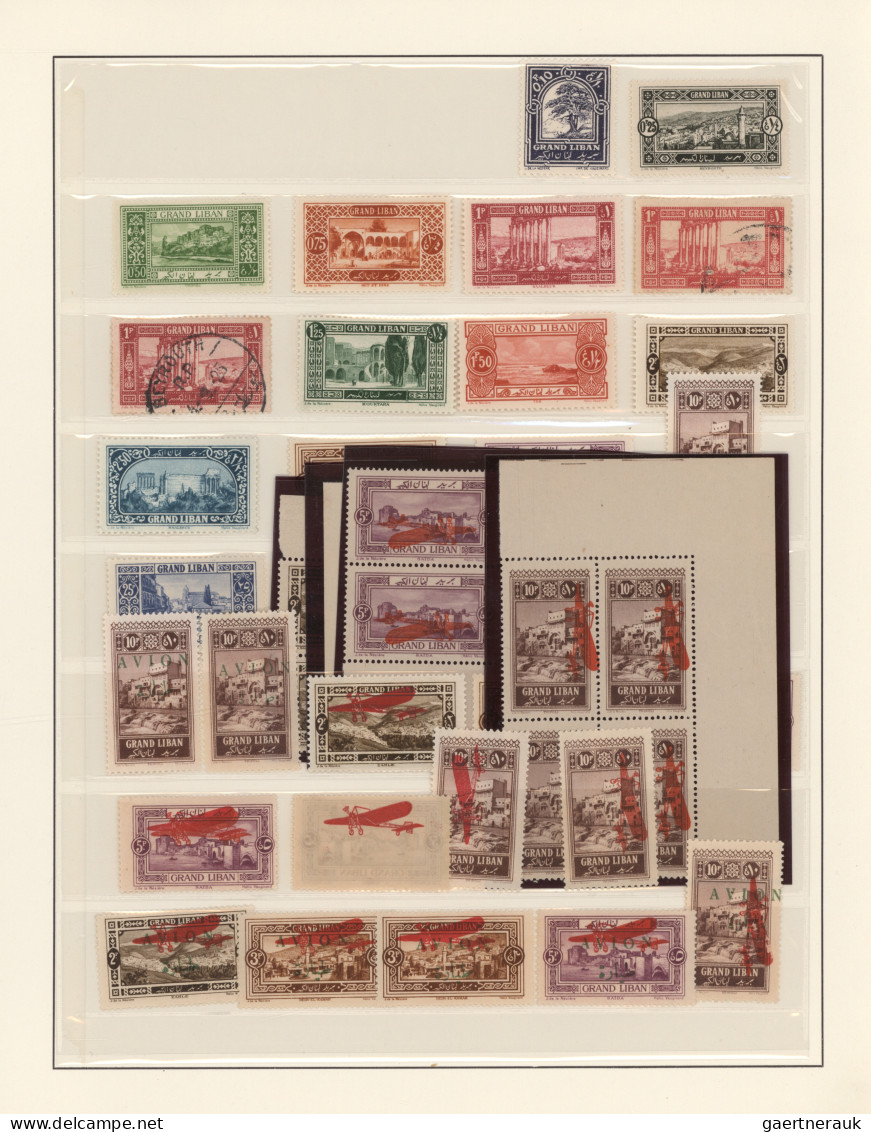 Lebanon: 1924/1930, OVERPRINTS, almost exclusively mint collection of more than