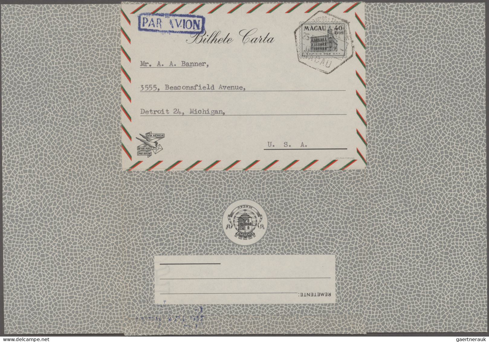 Macau - Postal Stationery: 1951/1999 (ca.), Collection Of 32 Air Letter Sheets, - Entiers Postaux