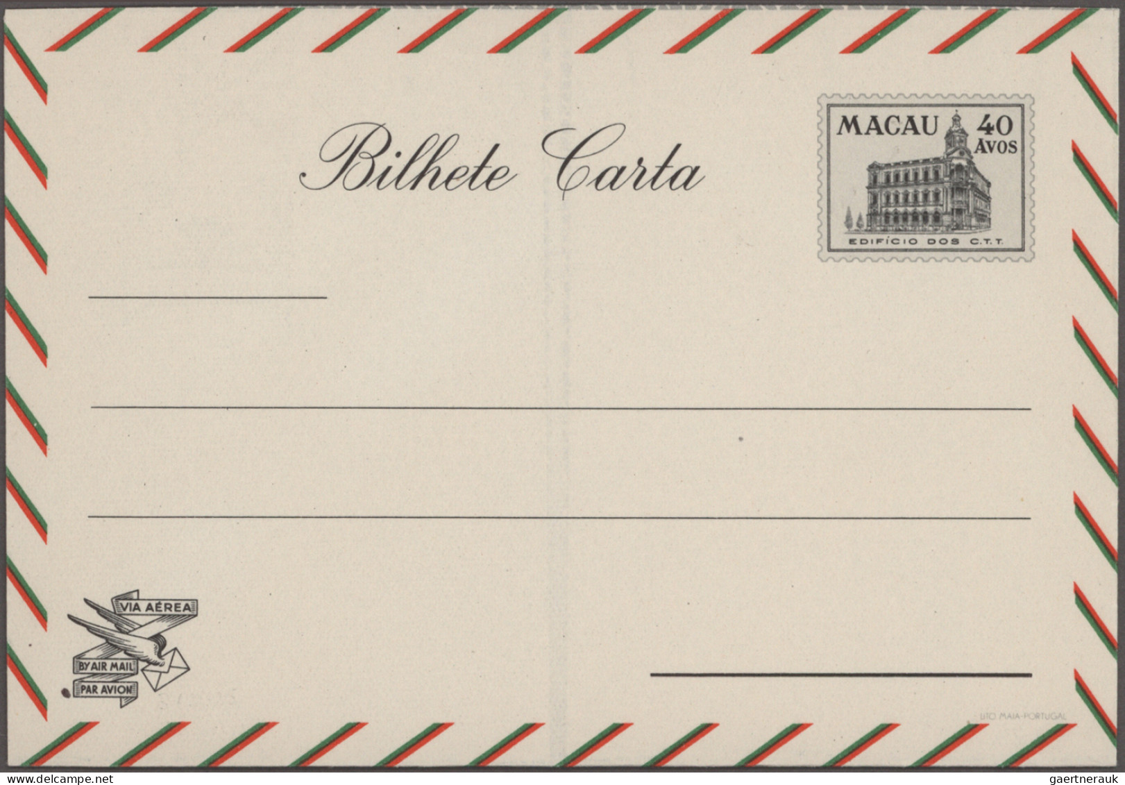 Macau - Postal Stationery: 1951/1999 (ca.), Collection Of 32 Air Letter Sheets, - Interi Postali