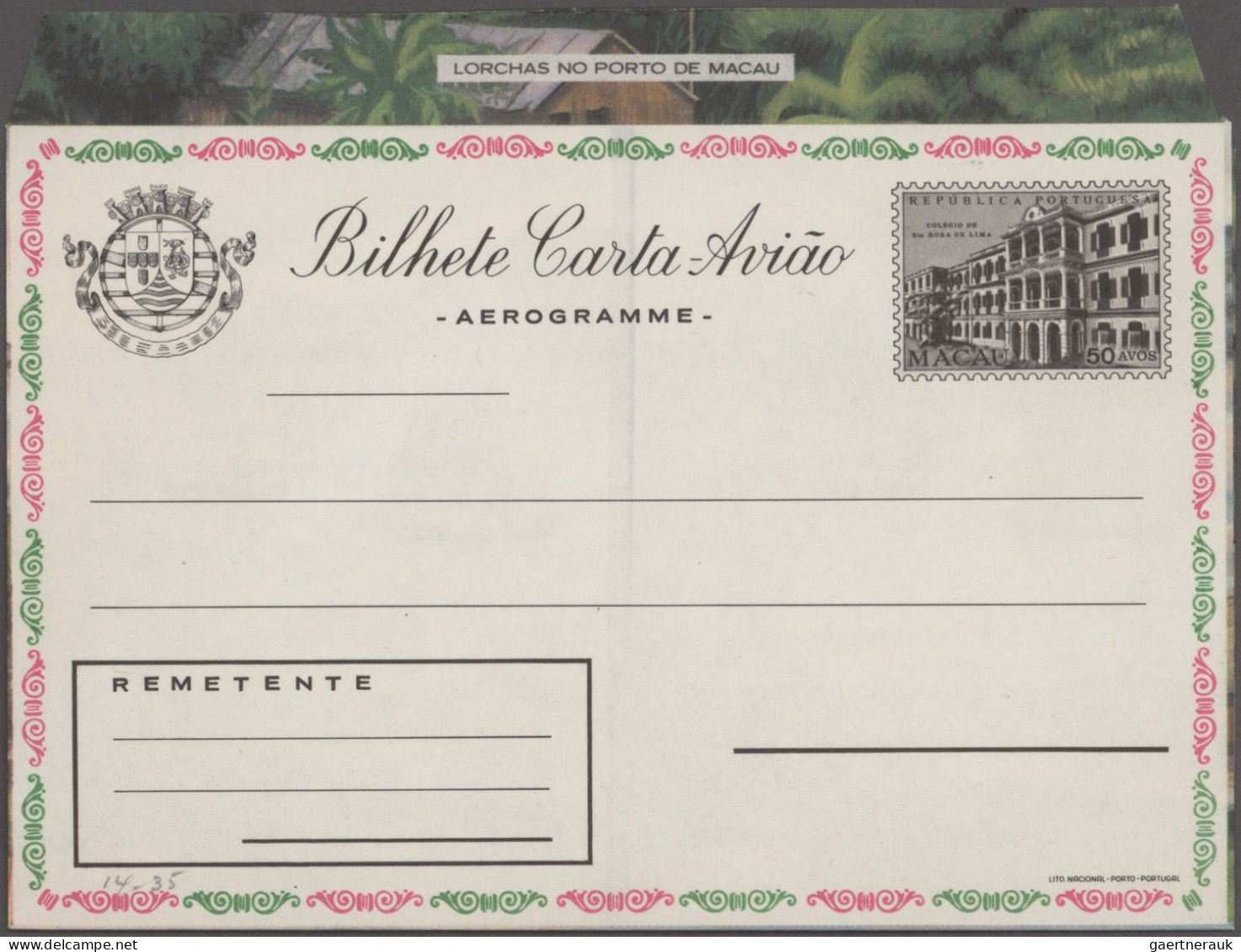 Macau - Postal Stationery: 1951/1999 (ca.), Collection Of 32 Air Letter Sheets, - Enteros Postales