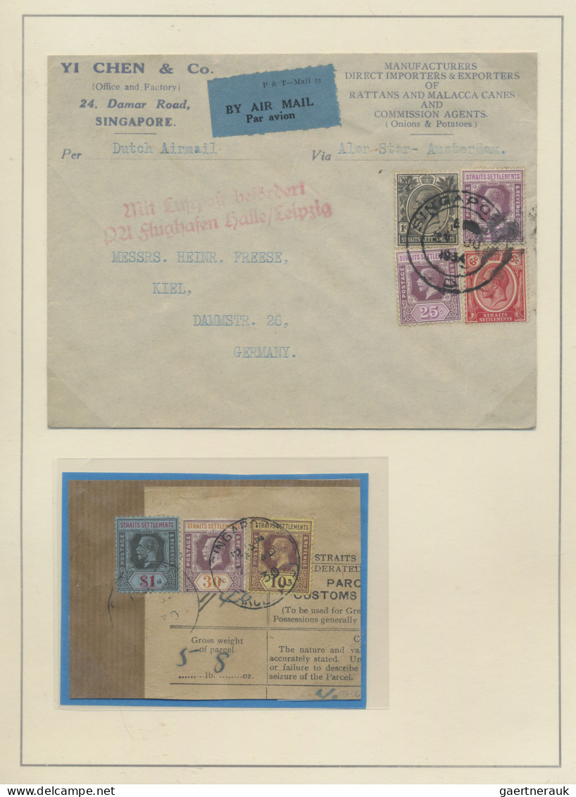 Malayan States - Straits Settlement: 1880/1952 (ca.), On Pages: Covers QV-KGVI ( - Straits Settlements