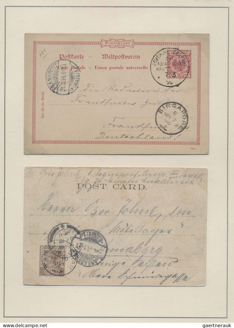 Malayan States - Straits Settlement: 1880/1952 (ca.), on pages: covers QV-KGVI (