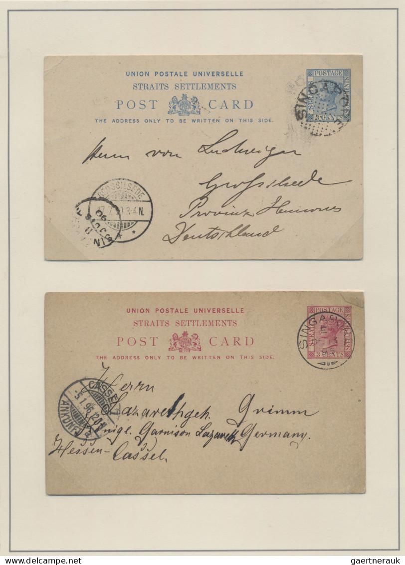 Malayan States - Straits Settlement: 1880/1952 (ca.), on pages: covers QV-KGVI (