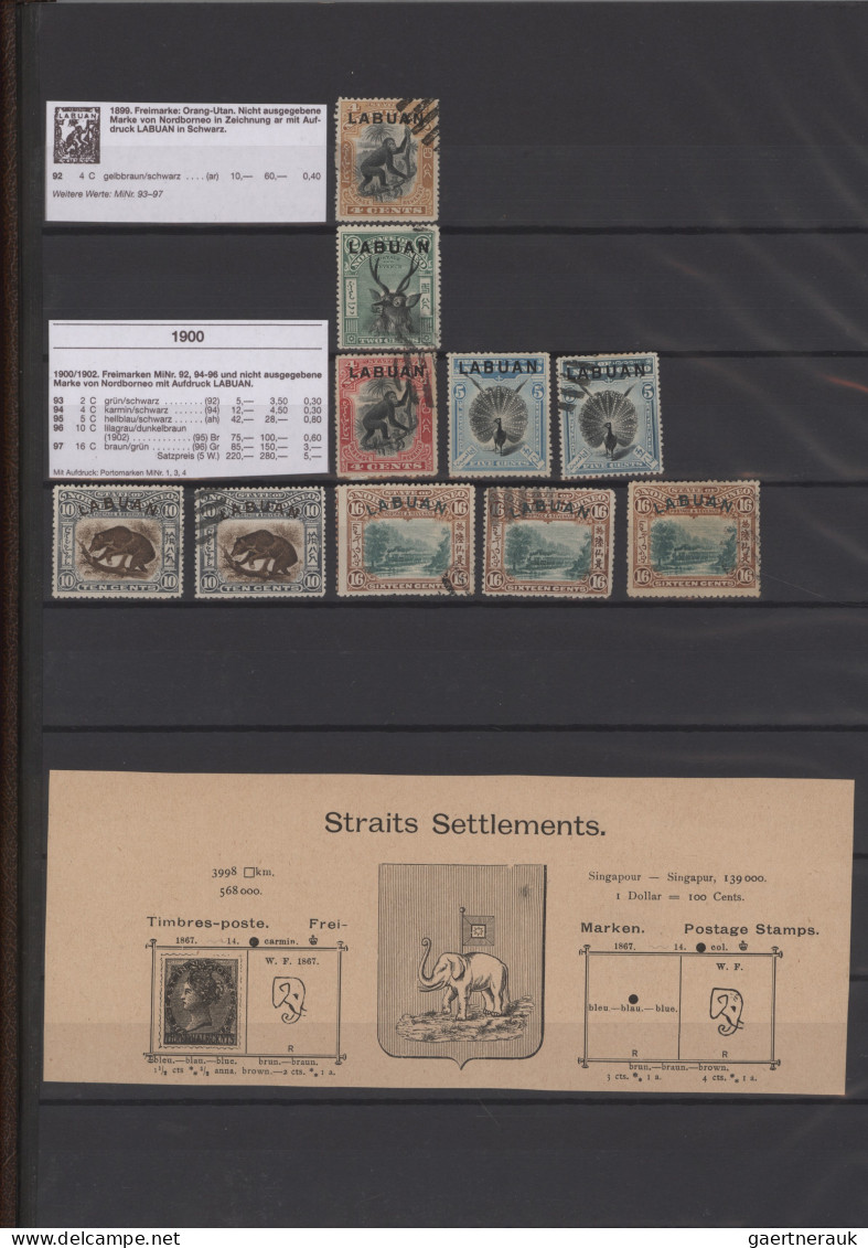 Malayan States: 1867/1900 ca.: Collection of about 600 mint and used stamps from