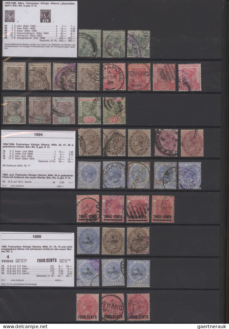 Malayan States: 1867/1900 ca.: Collection of about 600 mint and used stamps from