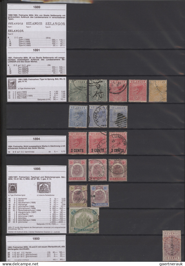 Malayan States: 1867/1900 ca.: Collection of about 600 mint and used stamps from