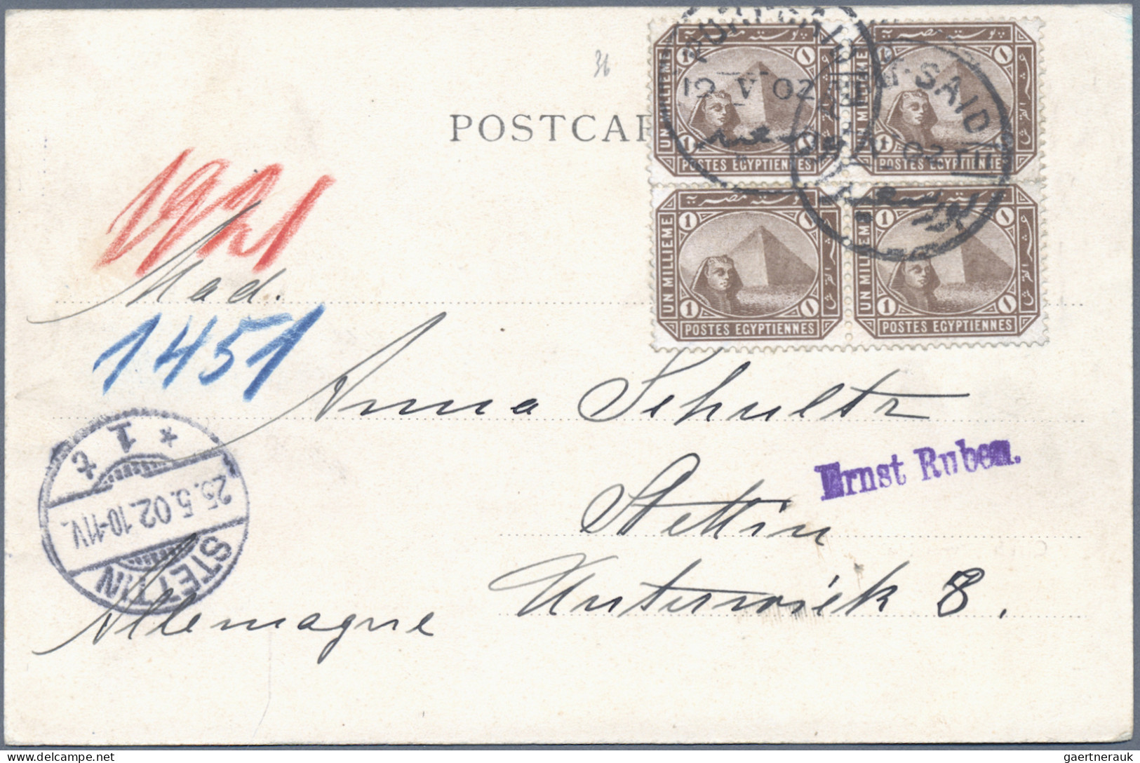 Egypt: 1898/1901, Correspondence Of 11 Picture Post Cards (inc. 5 Multicolour) F - 1915-1921 Protectorado Británico