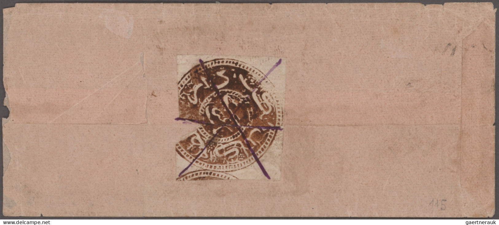 Afghanistan: 1881/1891 Ten Small Covers With Single Frankings Of "1298" Dated Nu - Afghanistan