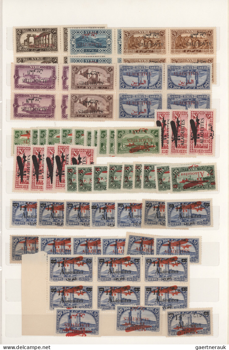 Alaouites: 1925/1930, almost exclusively mint balance of more than 800 stamps (i