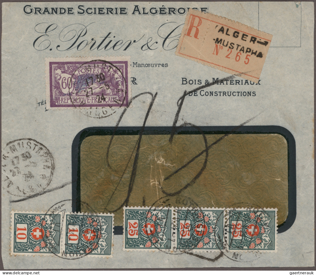 Algeria: 1901/1936: Small collection of 13 covers, picture postcards and postal