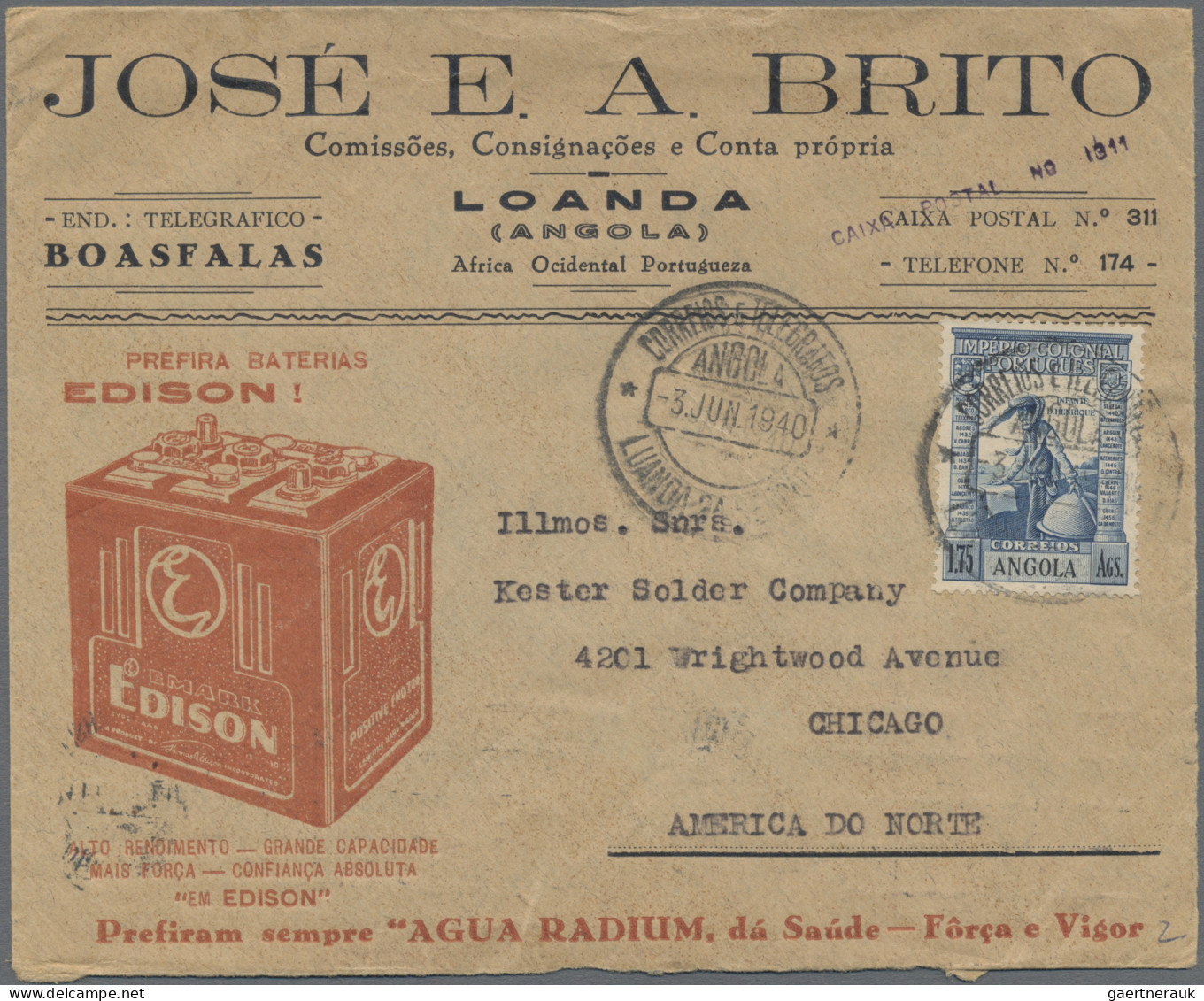 Angola: 1900/2005 (ca.), balance of apprx. 800-1.000 covers/cards incl. ppc, als
