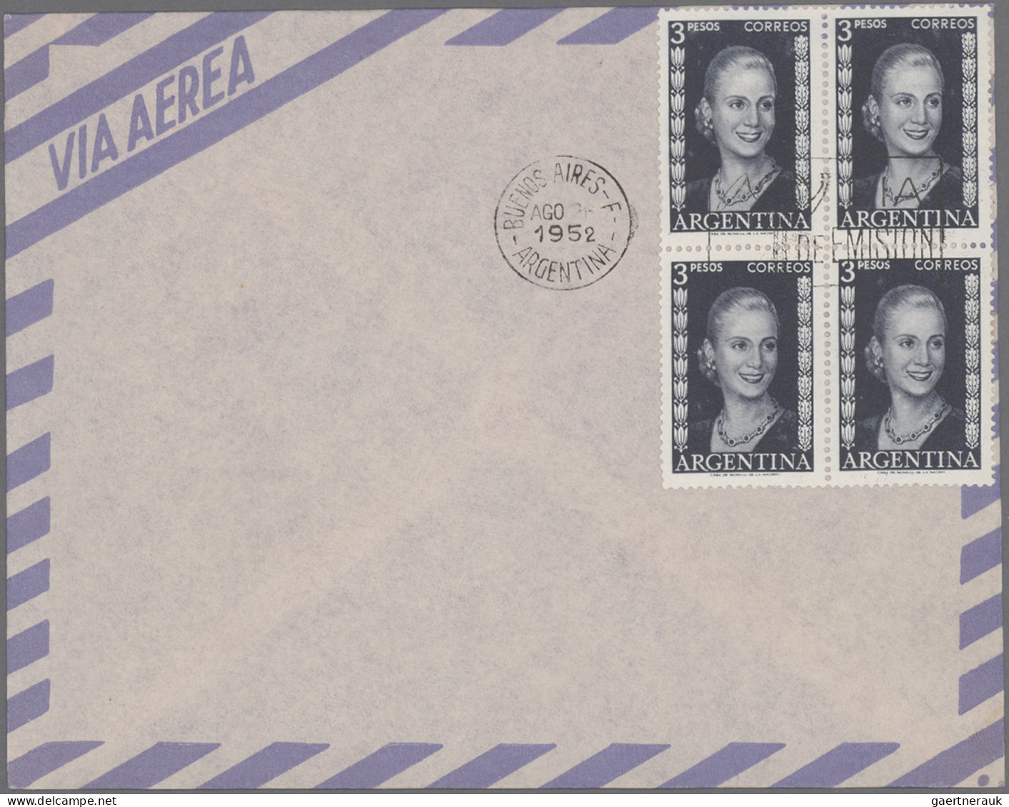 Argentina: 1952/1954 "Evita Peron": Near To 70 Covers, Postcards, FDCs And Posta - Other & Unclassified