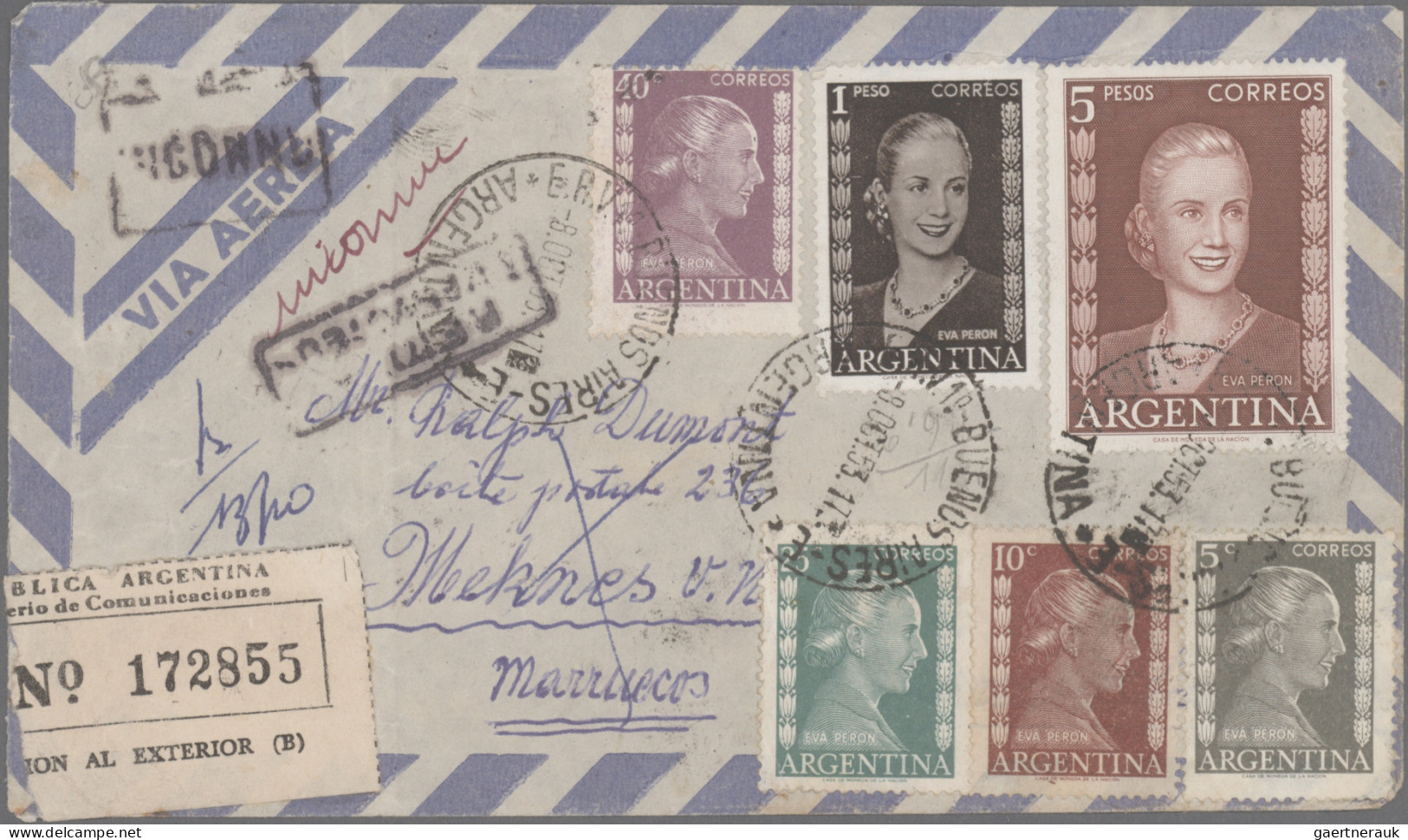 Argentina: 1952/1954 "Evita Peron": Near To 70 Covers, Postcards, FDCs And Posta - Autres & Non Classés