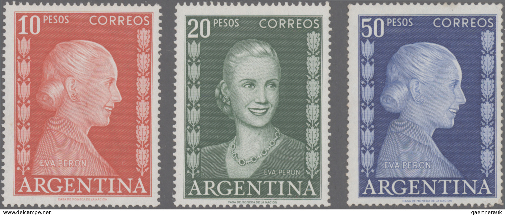 Argentina: 1952/1954 "Evita Peron": Near To 70 Covers, Postcards, FDCs And Posta - Autres & Non Classés