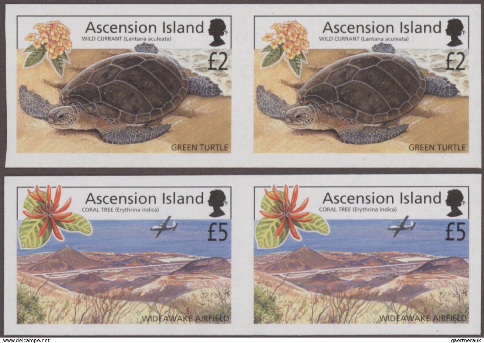 Ascension: 2001/2013. Collection Containing 897 IMPERFORATE Stamps And 52 IMPERF - Ascension