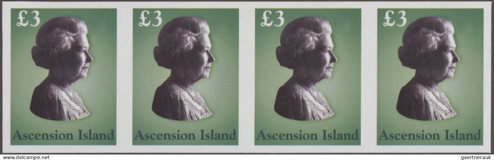 Ascension: 2001/2013. Collection containing 897 IMPERFORATE stamps and 52 IMPERF