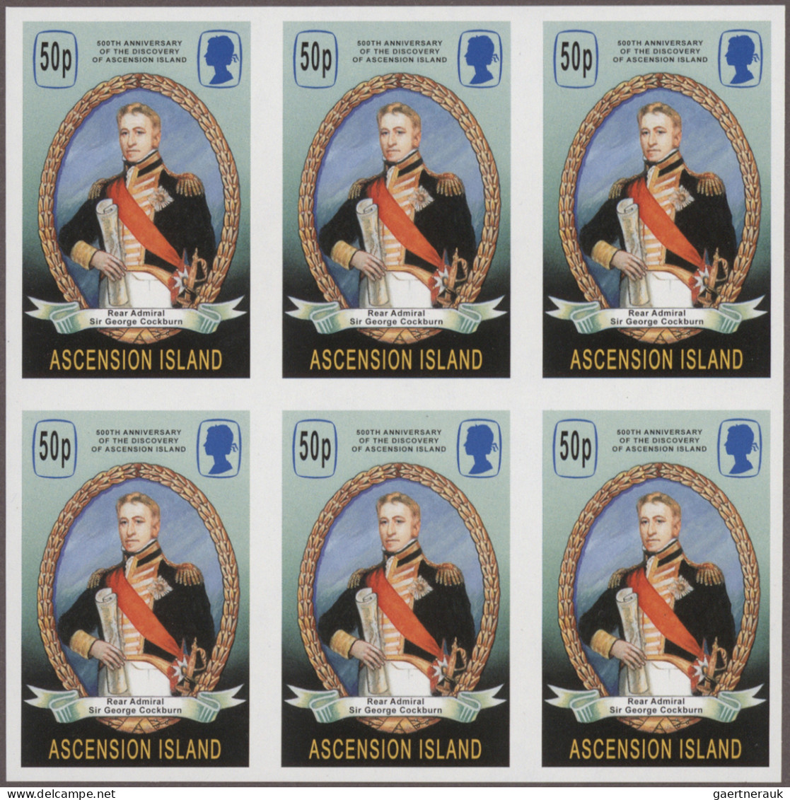 Ascension: 2001/2013. Collection containing 897 IMPERFORATE stamps and 52 IMPERF