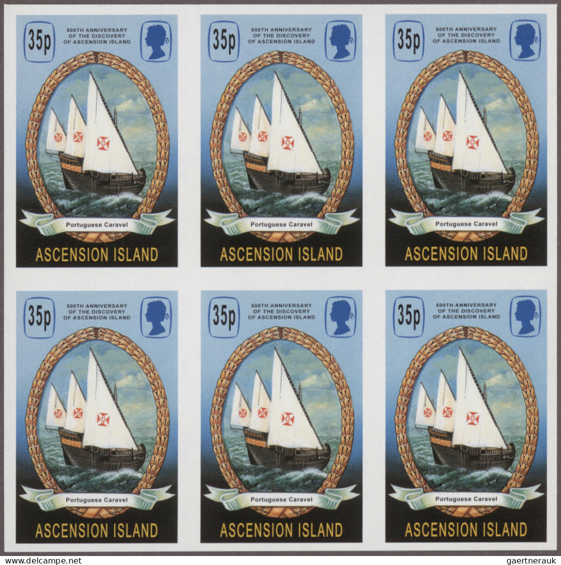 Ascension: 2001/2013. Collection containing 897 IMPERFORATE stamps and 52 IMPERF