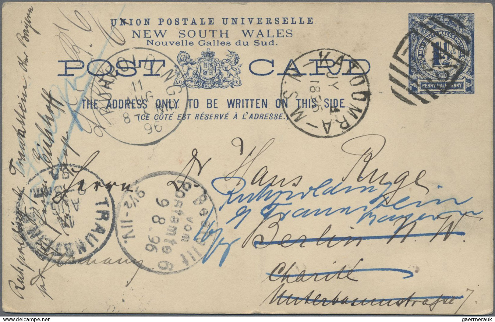 New South Wales: 1880/1910's Ca.: 14 Postal Stationery Items, One Cover And Two - Briefe U. Dokumente