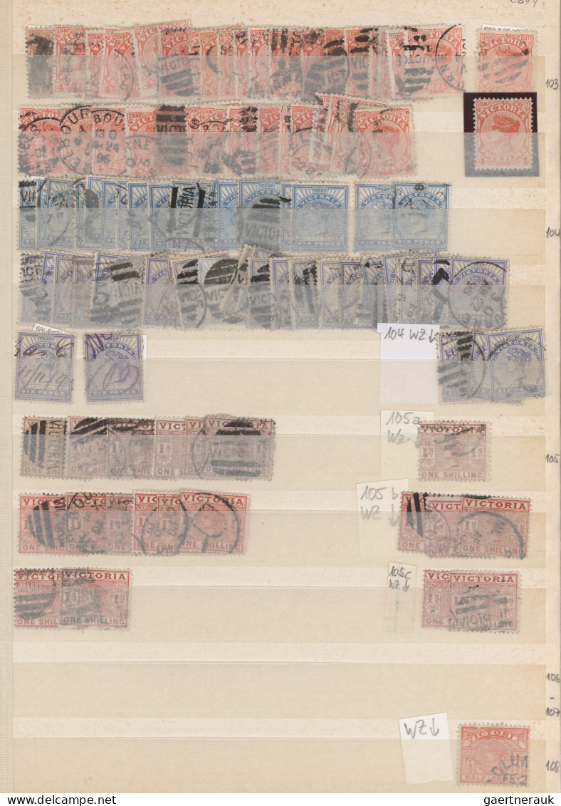 Victoria: 1850/1910 (ca.), used and mint balance of apprx. 1.400 stamps, slightl