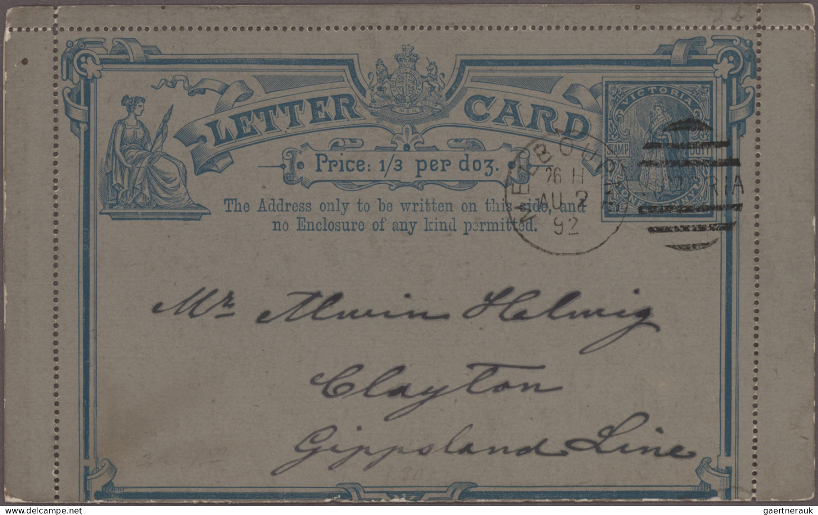 Victoria - Postal Stationery: 1889/1902, Collection Of 55 USED LETTERCARDS, Appa - Sonstige & Ohne Zuordnung