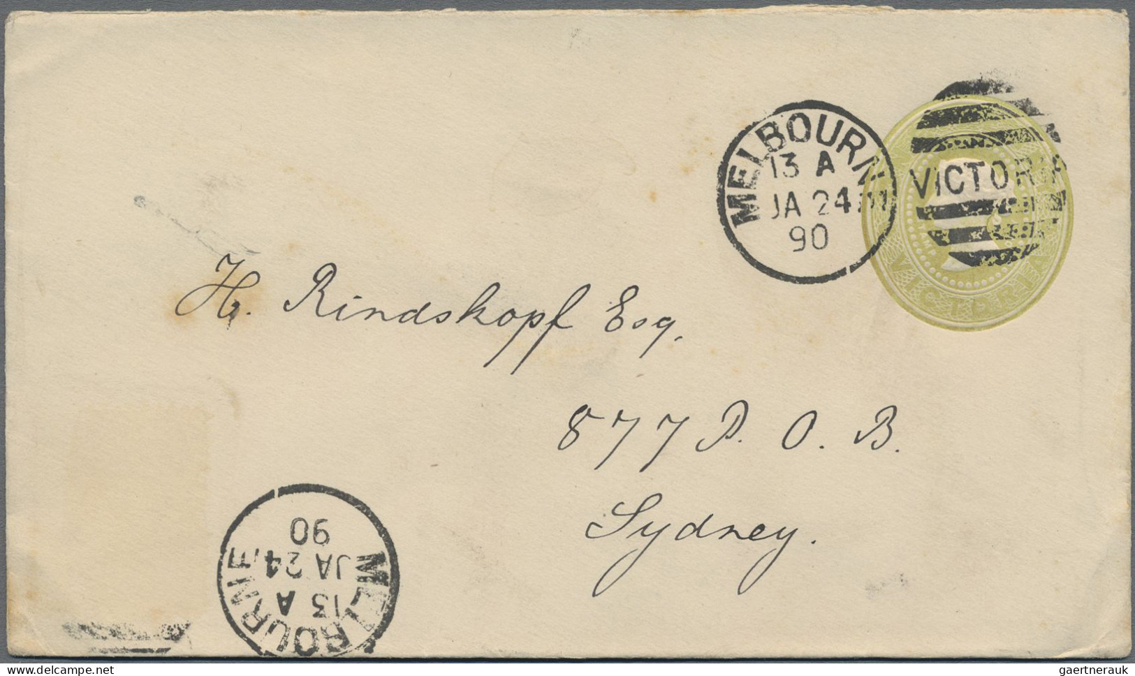 Victoria - postal stationery: 1873/1906, collection of 28 USED ENVELOPES incl. r