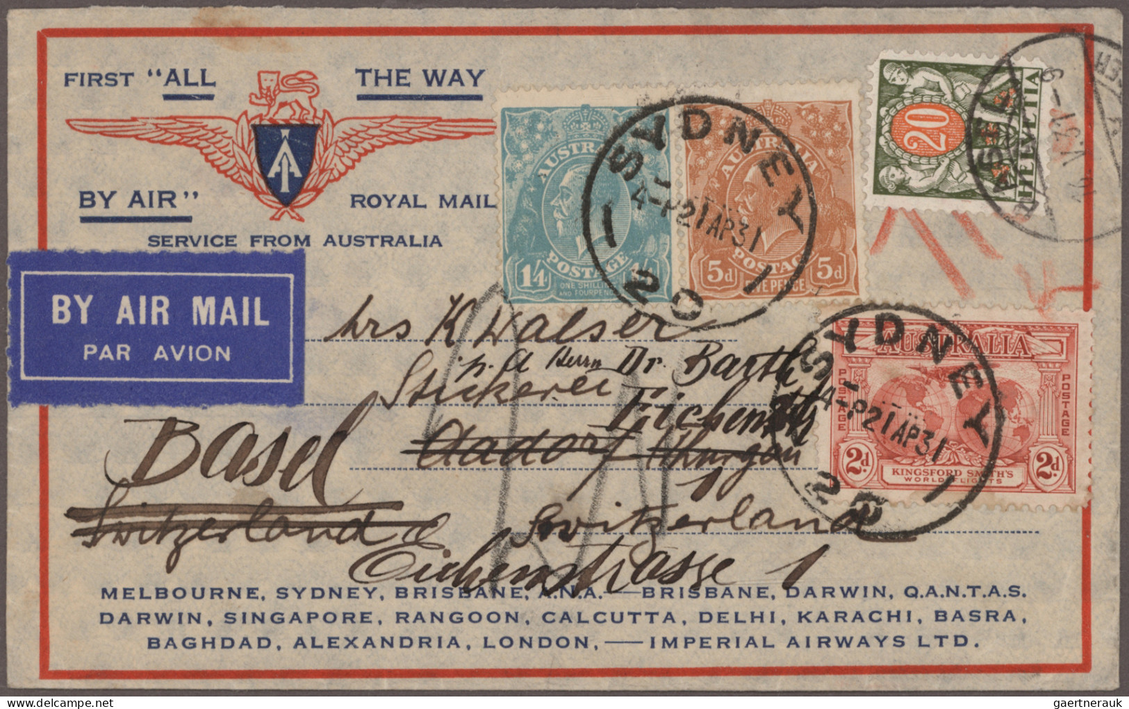 Australia: 1913/1938: Collection Of 16 Covers, Postcards And Postal Stationery I - Collezioni