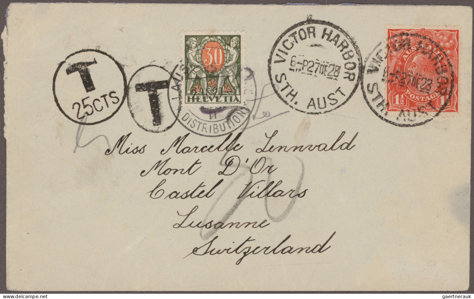 Australia: 1913/1938: Collection Of 16 Covers, Postcards And Postal Stationery I - Collezioni